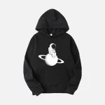 Black Astronaut Planet Graphic Hoodie