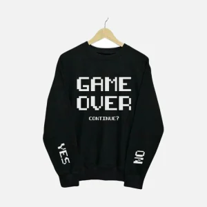 Black Game Over Continue Sweatshirt