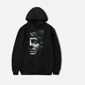Black Greek Statue Face Hoodie