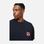 Black Red Cow Back Print T-Shirt