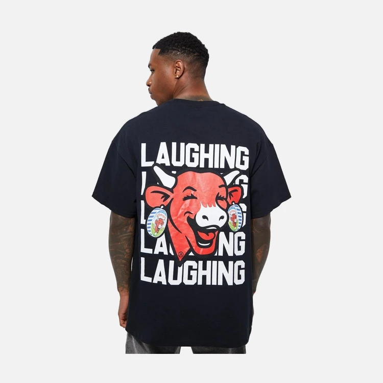 Black Red Cow Back Print T-Shirt Black Red Cow Back Print T-Shirt