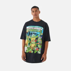 Black Retro Comic Cover Graphic T-Shirt