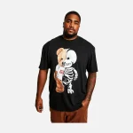 Black Teddy Bear Skeleton T-Shirt