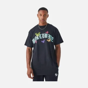 Black Worldwide Butterfly Graphic T-Shirt