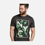 Charcoal NYC Leaf Graphic T-Shirt