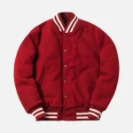 Classic Red Wool Varsity Jacket