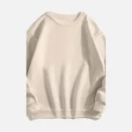 Cream Plain Oversized Sweatshirt