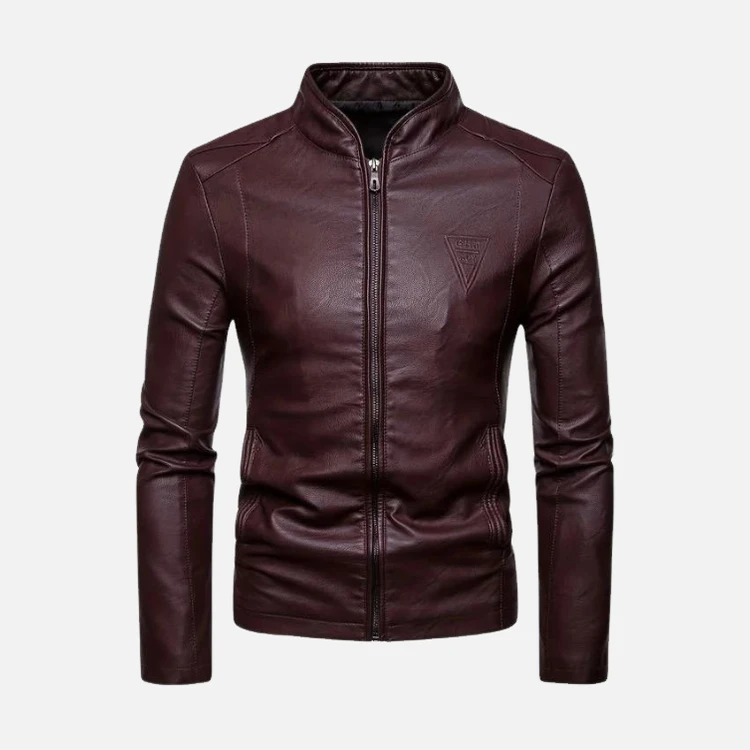 Dark Brown Faux Leather Moto Jacket Dark Brown Faux Leather Moto Jacket