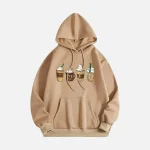 Khaki Iced Coffee Graphic Hoodie