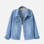 Light Blue Oversized Button Up Denim Jacket
