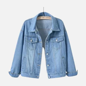 Light Blue Oversized Button Up Denim Jacket