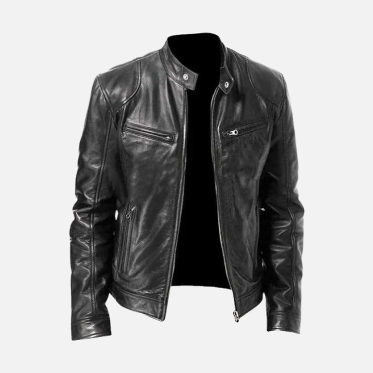 Mens Black Leather Cafe Racer Jacket Mens Black Leather Cafe Racer Jacket