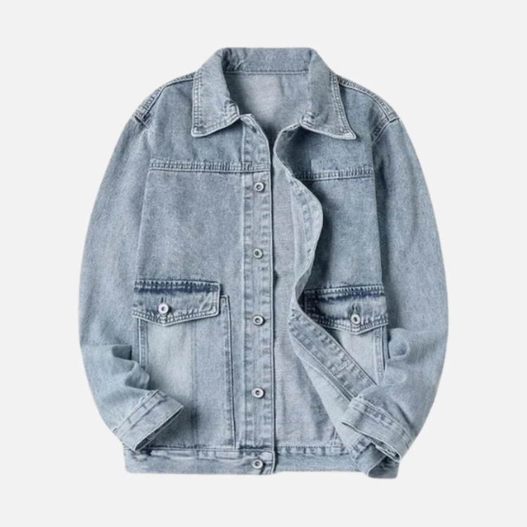 Mens Light Wash Oversized Denim Jacket Mens Light Wash Oversized Denim Jacket