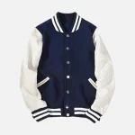 Navy And White Varsity Jacket