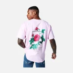 Pink Red Rose Back Print T-Shirt