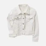 White Flap Pocket Denim Jacket