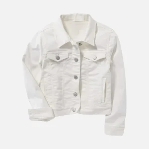 White Flap Pocket Denim Jacket