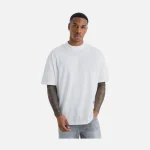 White Homme Floral Back Print T-Shirt