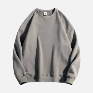 Womens Grey Crew Neck Sweatshirt