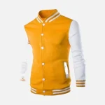 Yellow And White Baseball Varsity Jacket