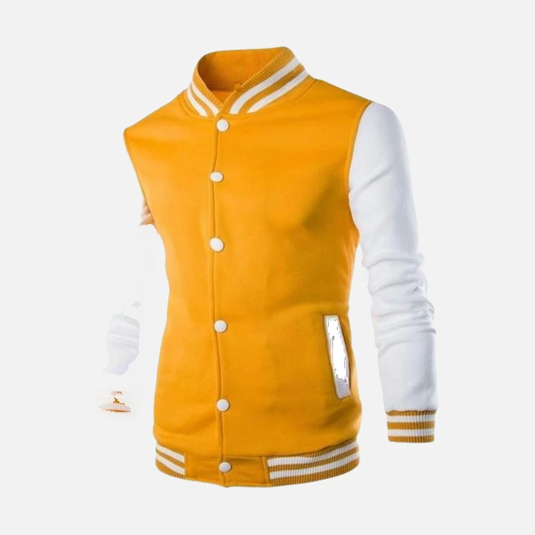 Yellow And White Baseball Varsity Jacket Yellow And White Baseball Varsity Jacket
